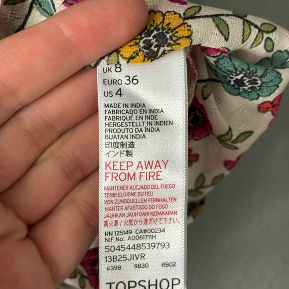 TopShop | floral | adjustable | off shoulder | double layer | flouncy | tank | 4 - Picture 5 of 9